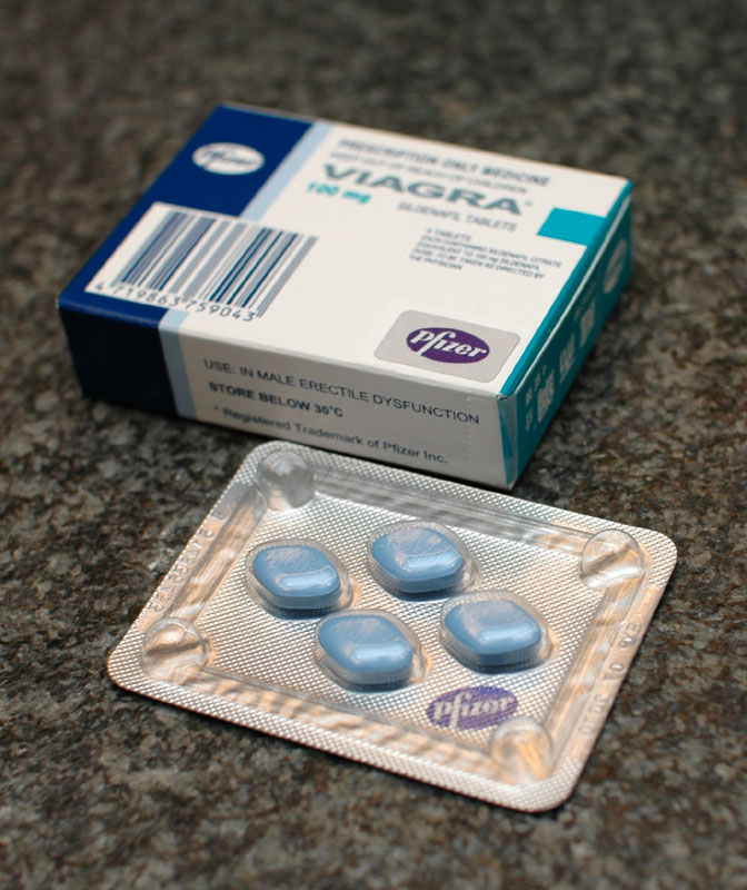 Die Originalverpackung der Viagra-Tabletten