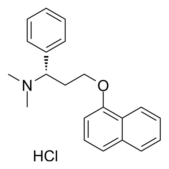 Structure moléculaire de la dapoxétine