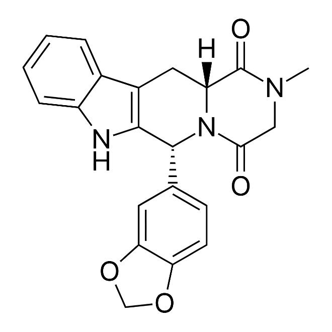Structure moléculaire du tadalafil