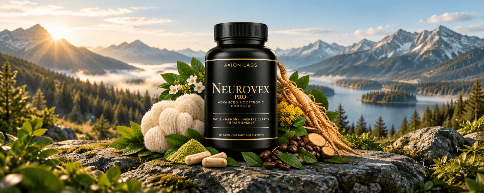 Neurovex Pro con hericium, rhodiola, ginseng e bacopa